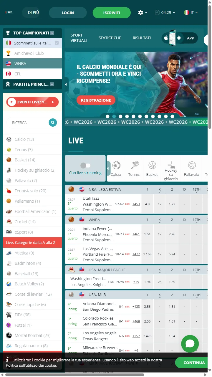 Portada de la web de 22bet en el móvil, casa de apuestas con licencia de Curazao
